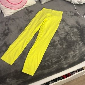 Lululemon leggings neon yellow